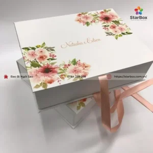 hộp quà tặng cột nơ cao cấp