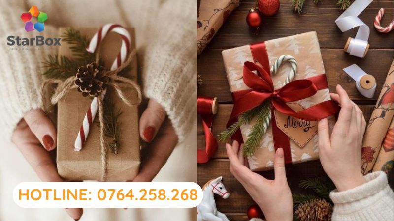Mẫu gói hộp quà noel đẹp 3